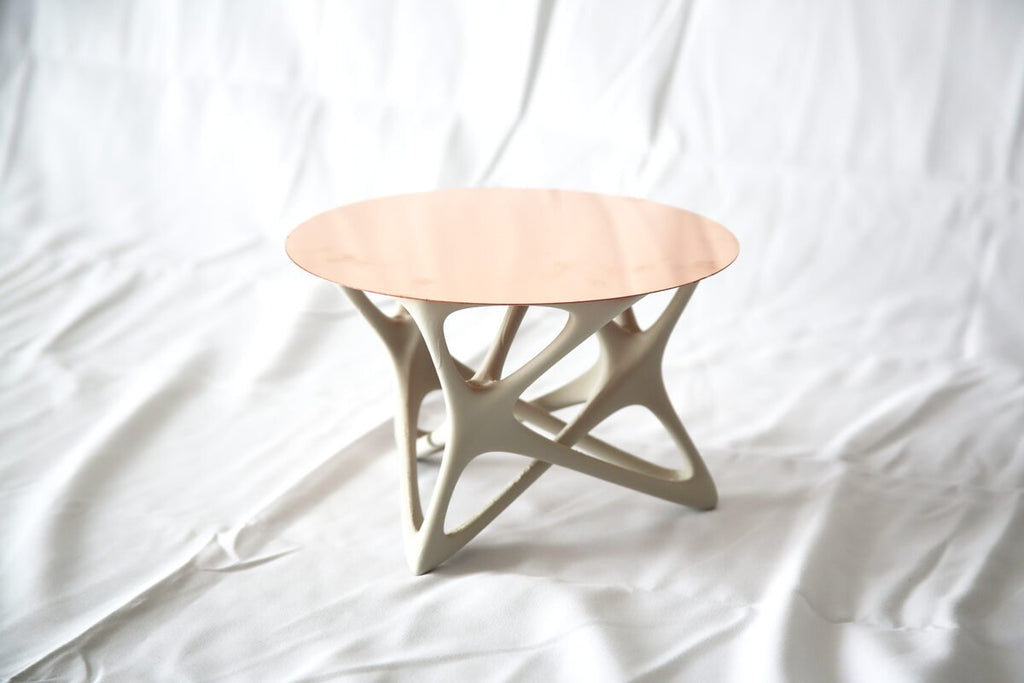 Skeleton Bone Lattice Mini Table, 3D Printed Sculptural Stand