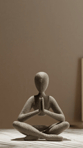 Faceless Meditator Prayer Statue, Textured 3D Printed Sculpture