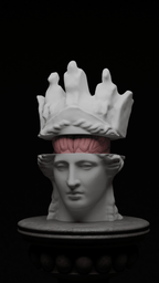 Athena Bust Sculpture, 3D Printed Brain Reveal Statue