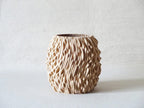 Fluted Ribbed Vase with Insert, 3D Printed Textured Decor