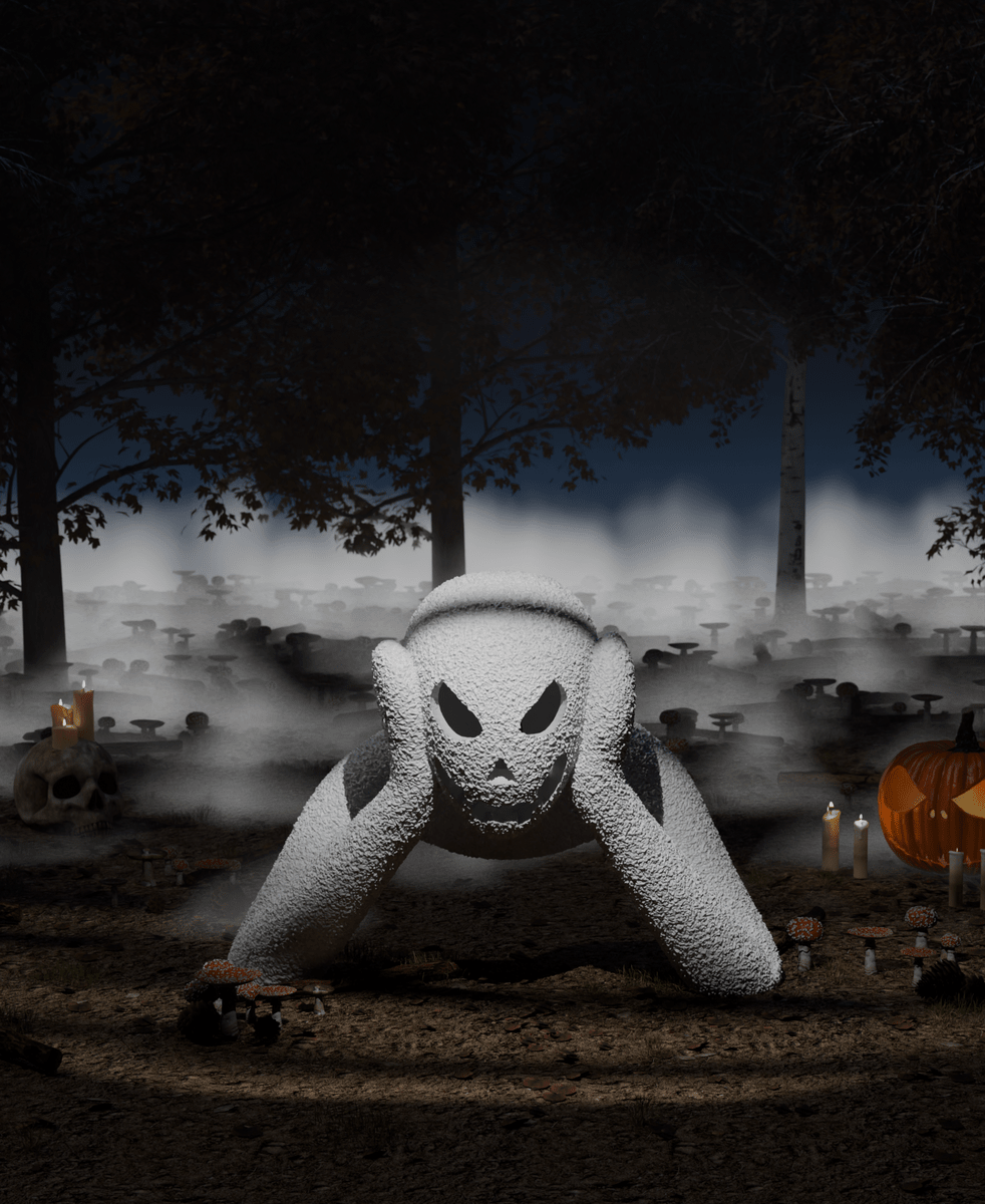 Ghost Jack-o-Lantern Lamp, 3D Printed Halloween Night Light