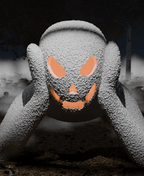 Ghost Jack-o-Lantern Lamp, 3D Printed Halloween Night Light