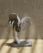 Faceless Twin Portrait Sculptural Lamp, 3D Printed Art Decor