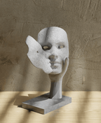 Faceless Twin Portrait Sculptural Lamp, 3D Printed Art Decor