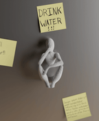 Nobody Meditation Figure Fridge Magnets, 3D Printed Faceless Set