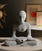 Faceless Monk Meditation Sculpture, 3D Printed Zen Statue