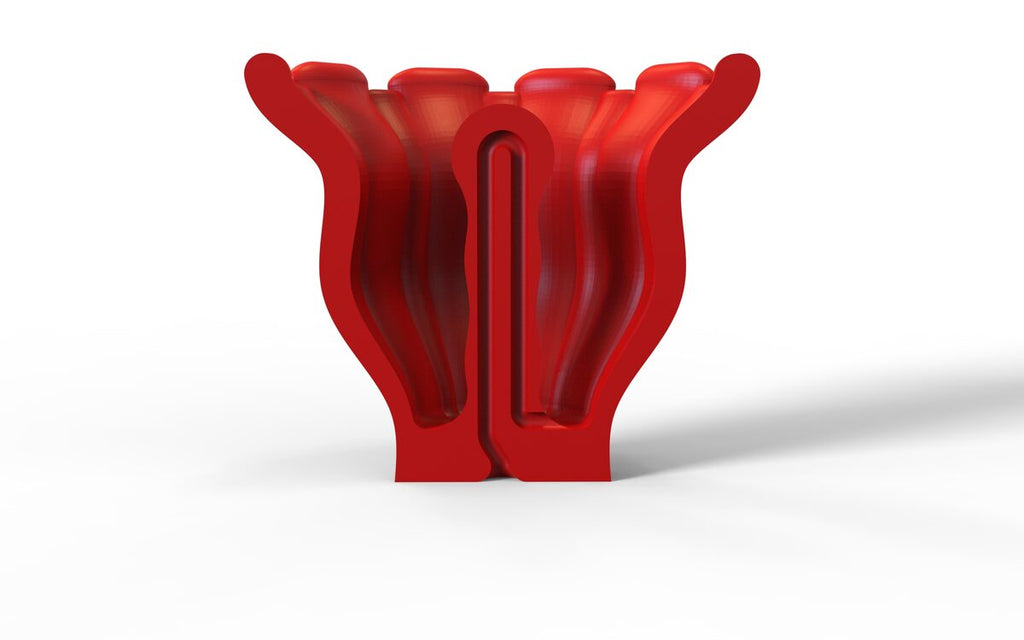 Cruel Coral Pythagorean Trick Cup, 3D Printed Novelty Vessel