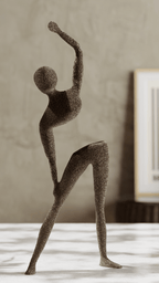 Faceless Yoga Pose Figure Sculpture, 3D Printed Statue