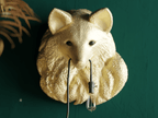 Fox Head Wall Lamp, 3D Printed Faux Taxidermy Wall Light