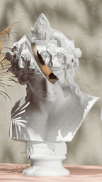 Dionysus Bust Sculpture, 3D Printed Greek Wine God Statue