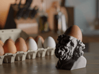 Laocoon Bust Egg Cup Holder, 3D Printed Sculptural Decor