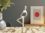 Nobody Balance Faceless Figure Sculpture, 3D Printed Decor