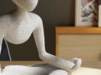 Faceless Meditation Sculpture, 3D Printed Zen Lotus Figure