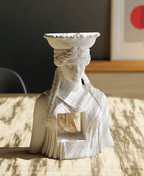 Modern Caryatid Bust, 3D Printed Anatomical Heart Sculpture