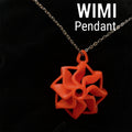 Spiral Pinwheel Pendant Necklace, 3D Printed Geometric Jewellery
